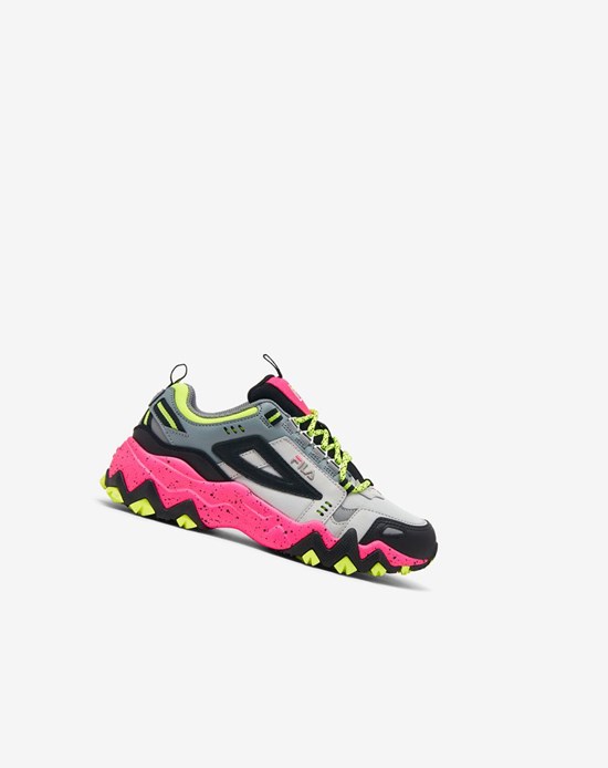 Fila Oakmont Tr Sneakers Ggry/Blk/Pglo | QGCHX-9804