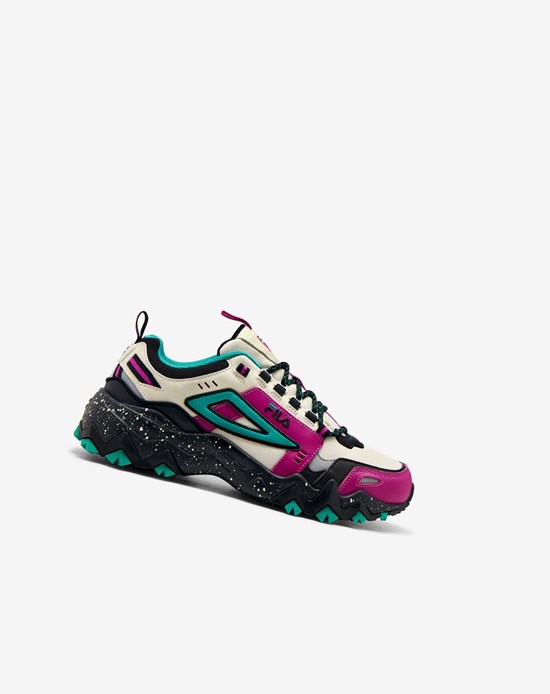 Fila Oakmont Tr Sneakers Srebrne Czarne Fioletowe | HSBZI-4968