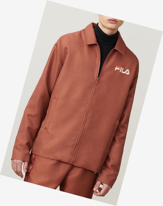 Fila Orbit Woven Jacket 223 Mahogany / Cement / Chili | EXGSO-6943