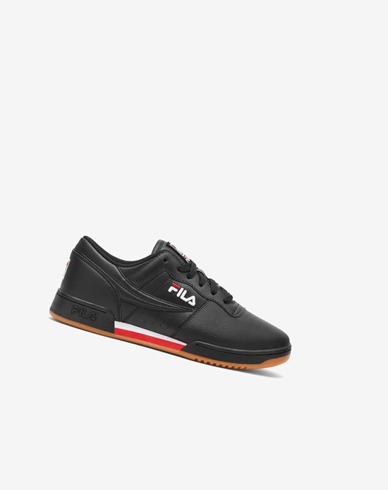 Fila Original Fitness Tenisa Shoes Czarne Czerwone Białe | QLRZW-0921