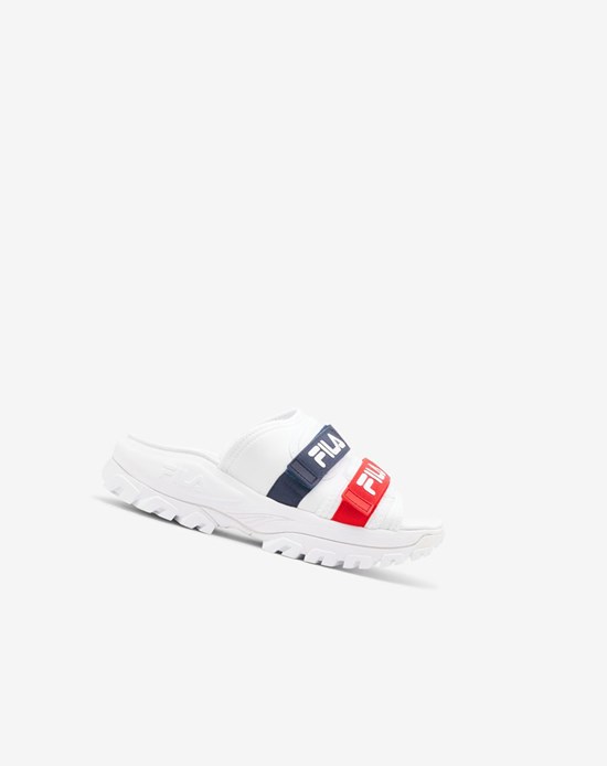 Fila Outdoor Klapki Klapki Sandals Białe Granatowe Czerwone | UJXTD-5968