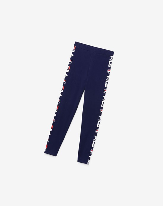 Fila Parma Legging Białe Czerwone | BEWSF-6137