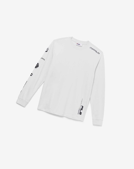 Fila Phantom Long Sleeve Tee 104 Lunar Rock | GREON-0395