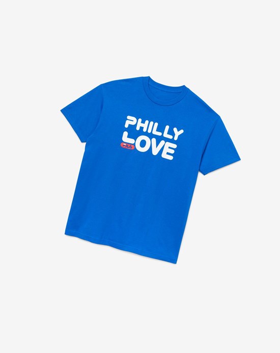 Fila Philly Love Tee Niebieskie Niebieskie | EPXCF-1287