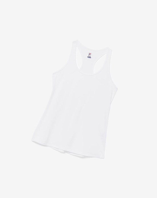 Fila Pickleball Racerback Tank Białe | RMDXT-4623