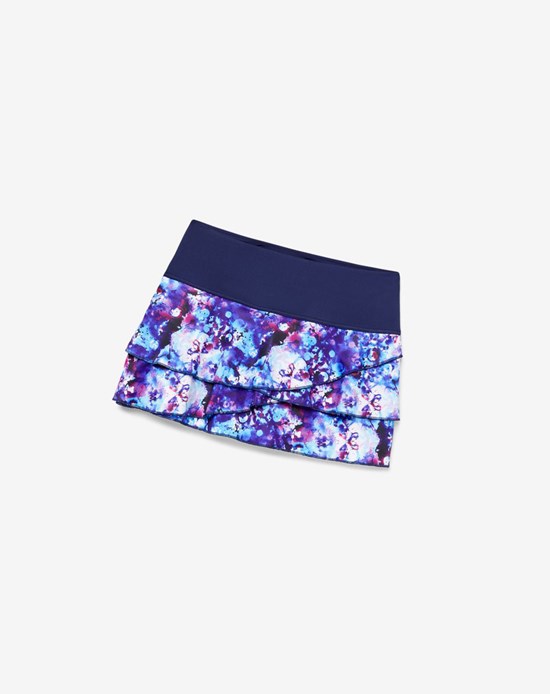 Fila Pickleball Tiered Printed Skort Granatowe Granatowe | TXWGE-7982