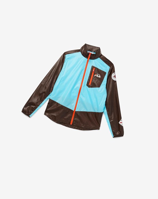 Fila Pinnacle Jacket Niebieskie Pomarańczowe | KWIMC-7586