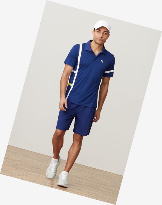 Fila Plr Singles Polo Blup/Wht/Acdl | HKLPM-8029