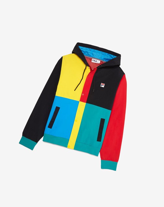 Fila Prentice Wiatr Jacket Blk/Para/Cred/F | CVZWN-6581