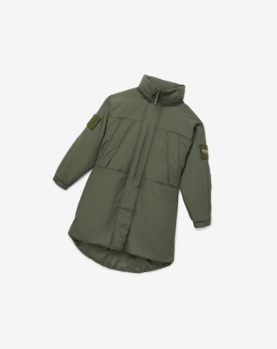 Fila Project 7 Long Watowany Coat Khaki | CSBPF-1765