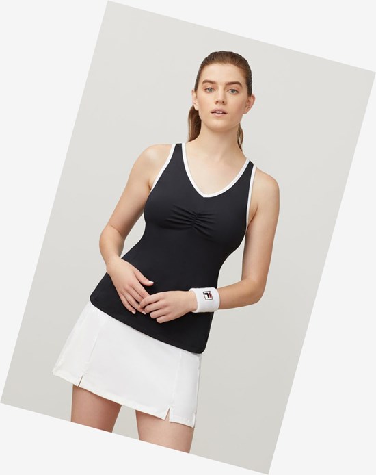 Fila Racerback Tank Black/White | EFMZO-5107