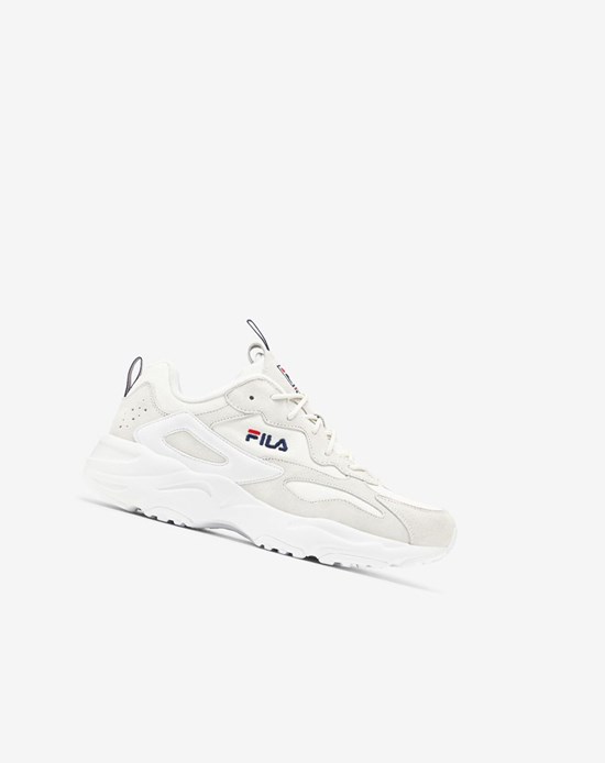 Fila Ray Tracer Lab Premium Sneakers Białe Białe Srebrne | FZJRQ-6413