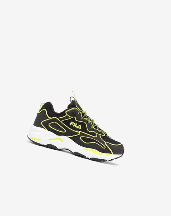 Fila Ray Tracer Neon Sneakers Blk/Sfty/Wht | XHTNM-0281