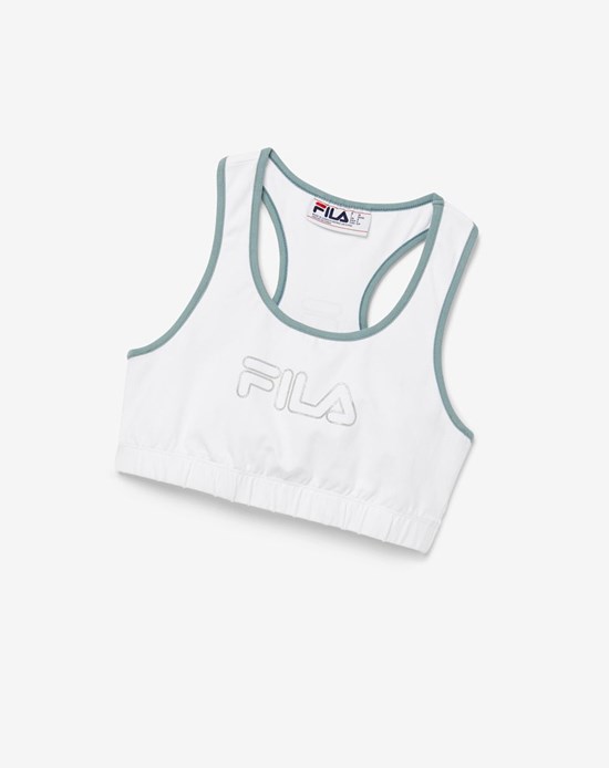 Fila Rebeca Bra Top Białe | DBGUE-3950