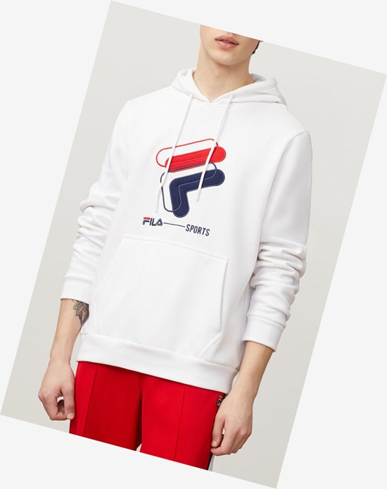 Fila Rocky Hoodie Białe | OQLCX-9635