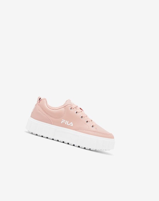 Fila Sandblast Low Sneakers Różowe Różowe Białe | OQUJC-2174