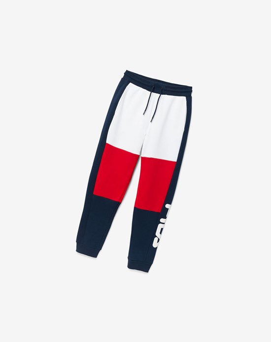 Fila Sander Pant Białe Czerwone | JYQMS-4173