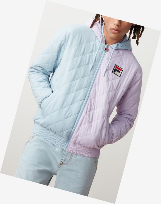 Fila Sawyer Pikowana Jacket Plil/Cblu | SIADL-2179