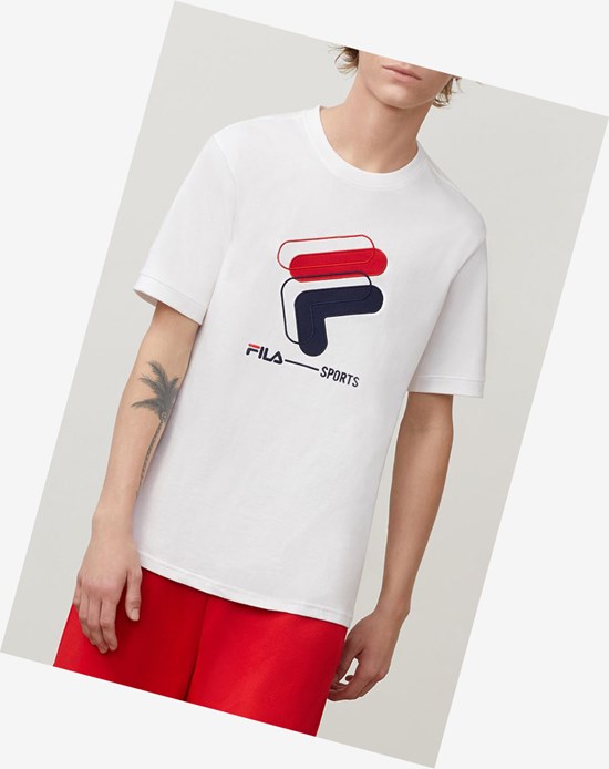 Fila Spiro Tee Białe | EQGZT-3752