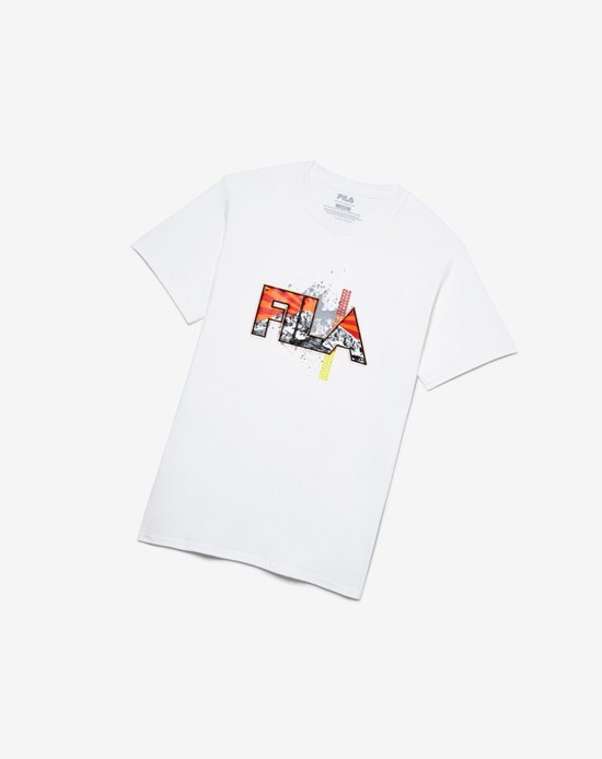 Fila Stitch Mt. Tee Białe | HFUBY-3869