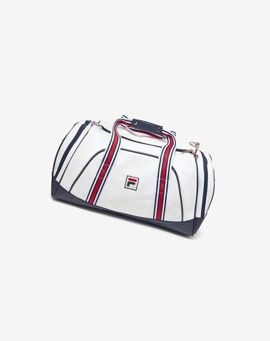 Fila Striker Duffle Bag Białe Granatowe Czerwone | ILEOX-5028