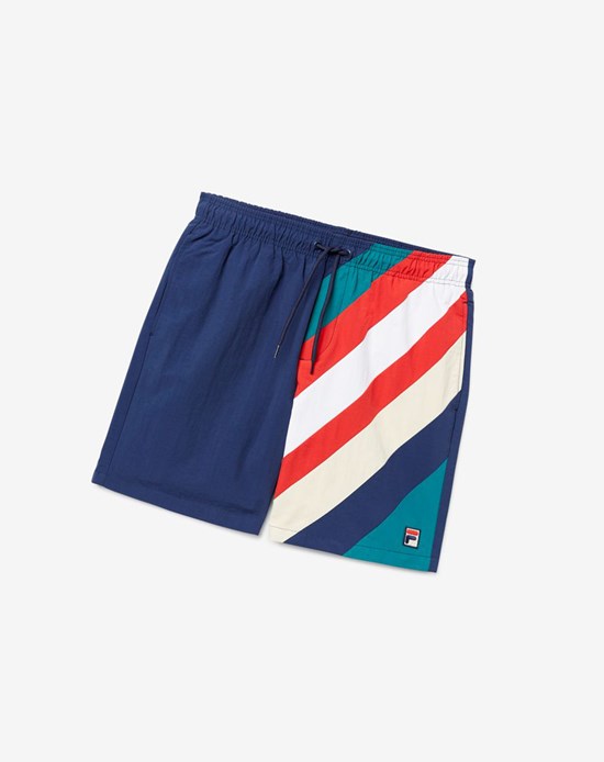 Fila Teller Swim Krótkie Czerwone Białe | NGCXS-7318