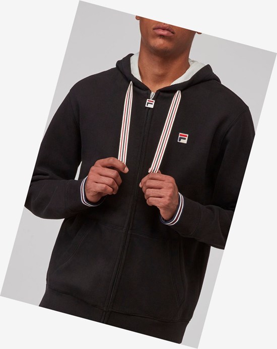 Fila Tenconi Zakapturzony Sweatshirt Blk/Gard | NPSFB-0852