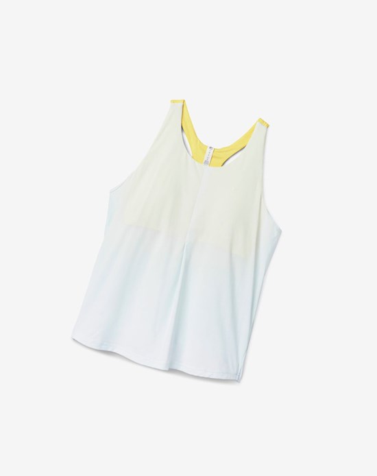 Fila Tie Breaker Double Layer Racerback Tank 394 Morning Mist / Sunshine | QRKVI-1870