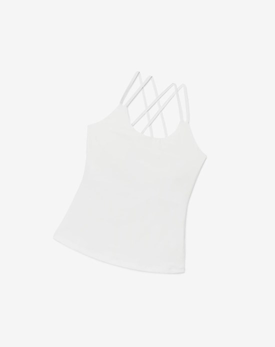 Fila Tie Breaker Multi-strap Cami Tank Białe | GJXCD-1750