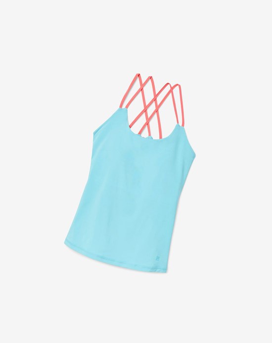 Fila Tie Breaker Multi-strap Cami Tank Niebieskie Czerwone | VWTFG-8190