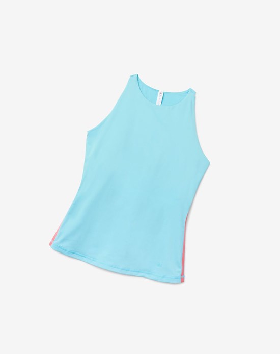 Fila Tie Breaker Racerback Tank Niebieskie Czerwone | FYRBT-1906