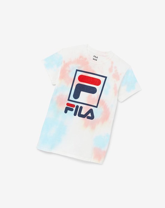 Fila Tie Dye Stacked Logo Tee 099 Tie Dye | TCQIY-9187