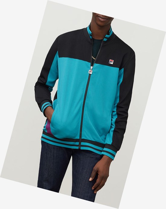 Fila Tiebreaker Track Jacket Bbay/Blk/Grpj | TLDKY-4978