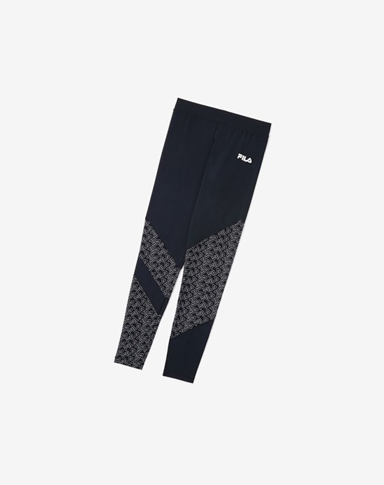 Fila Vilina Legging Czarne Białe | QPBNO-4728