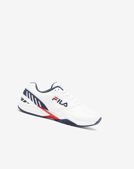 Fila Volley Zone Tenisa Shoes Białe Granatowe Czerwone | AGDHV-1982