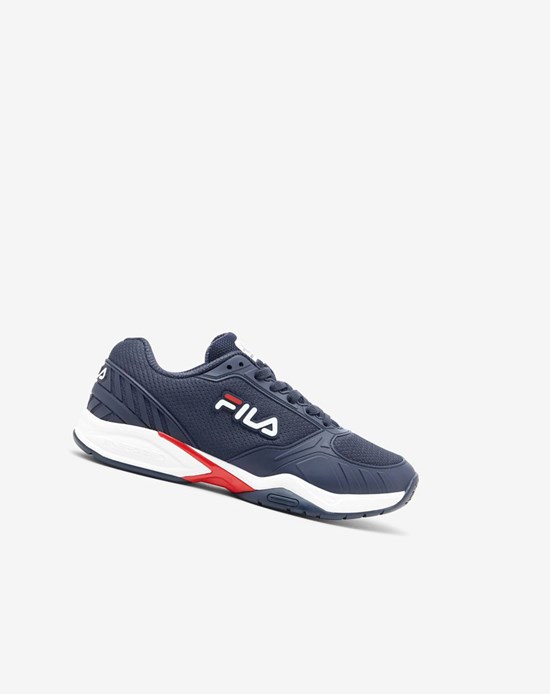 Fila Volley Zone Tenisa Shoes Granatowe Czerwone Białe | CMVDJ-3287