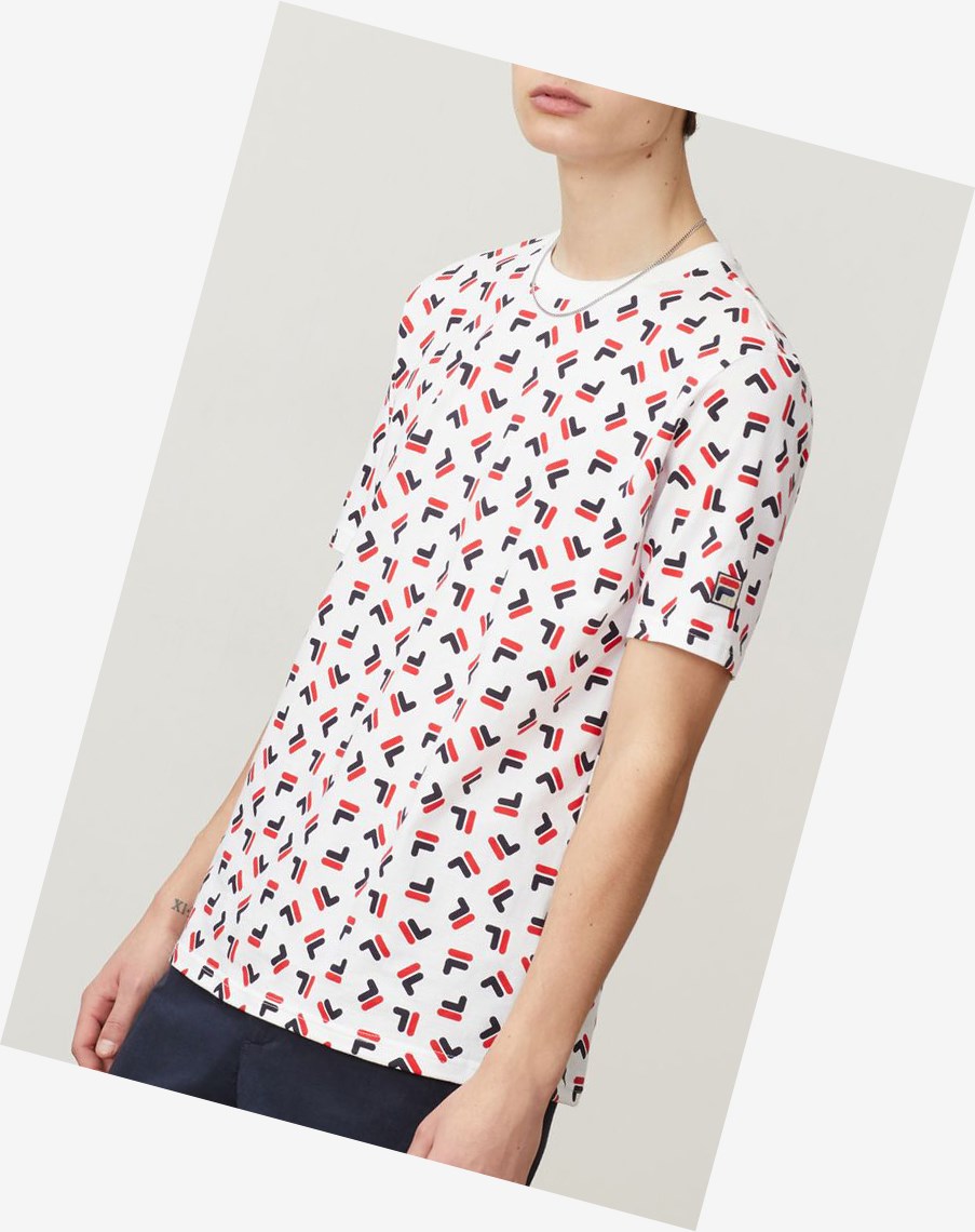 Fila Adam Tee Białe | WCTQA-5789