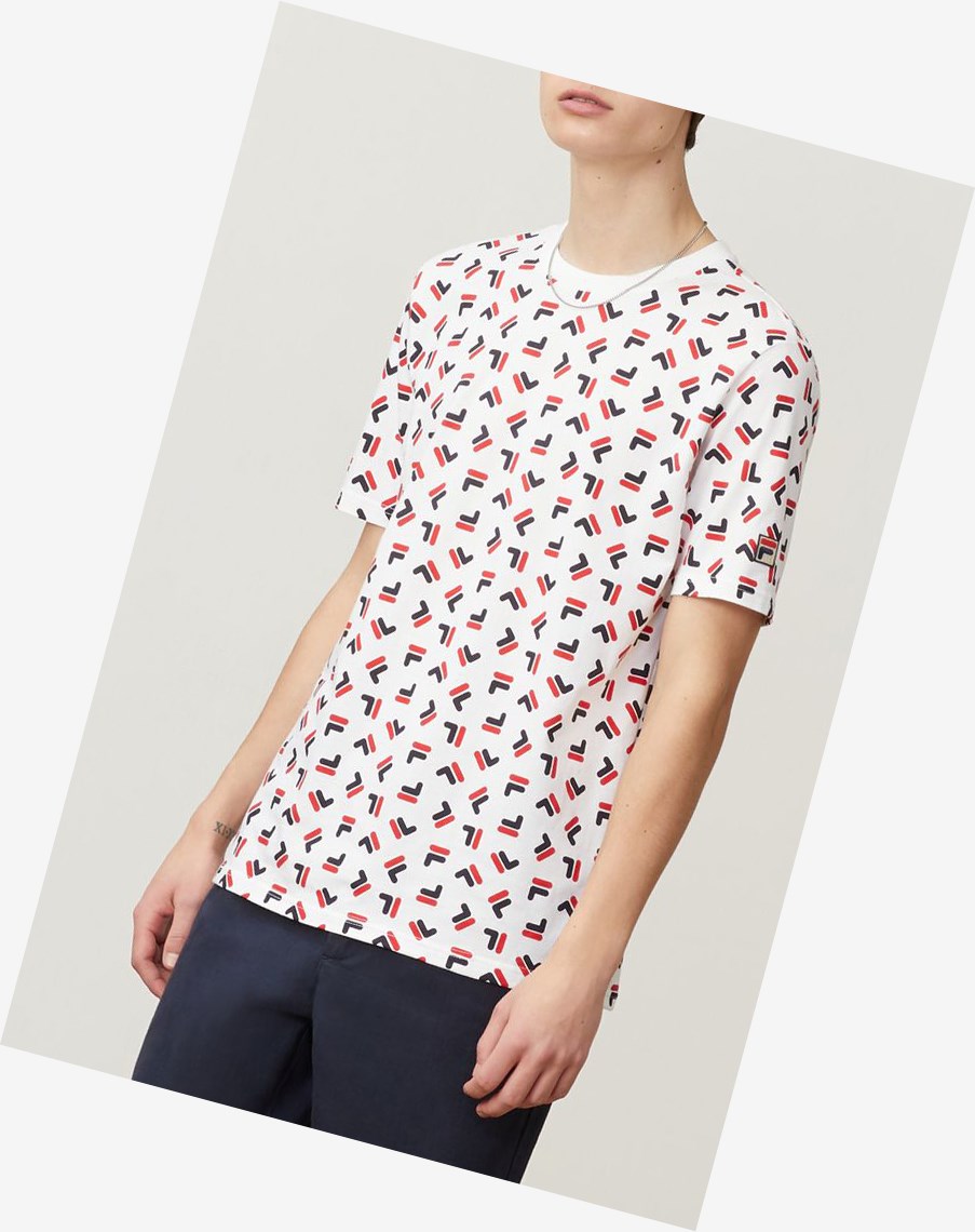 Fila Adam Tee Białe | WCTQA-5789