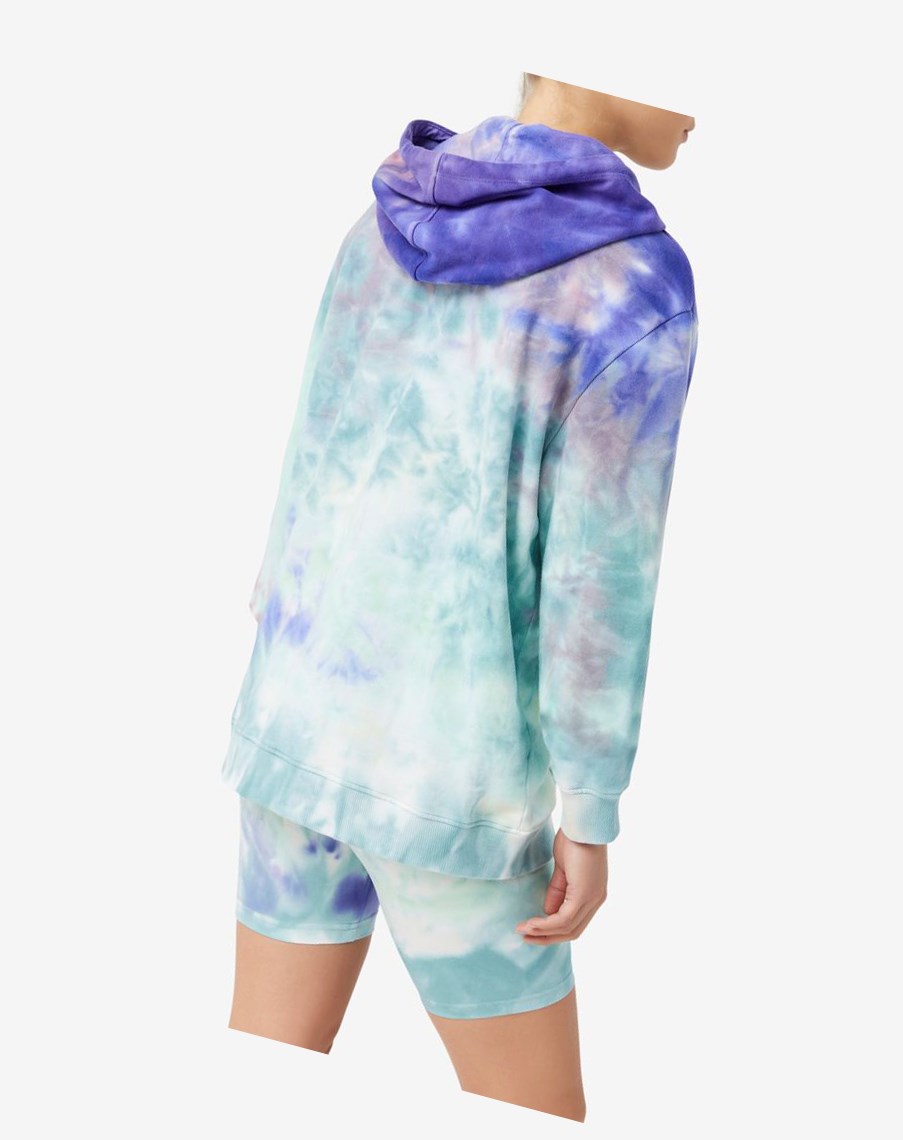 Fila Aerolynn Tie Dye Hoodie Niebieskie | DJGSZ-2059