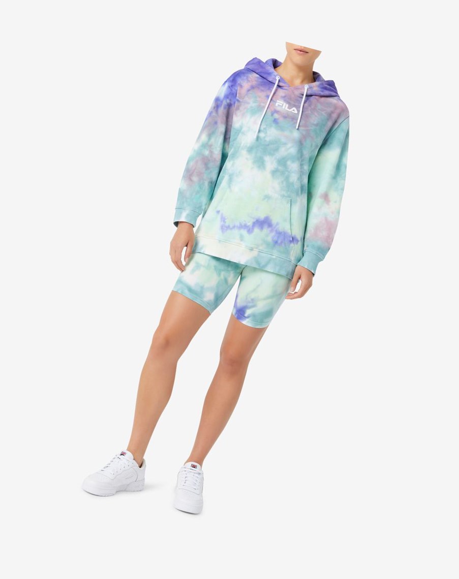 Fila Aerolynn Tie Dye Hoodie Niebieskie | DJGSZ-2059