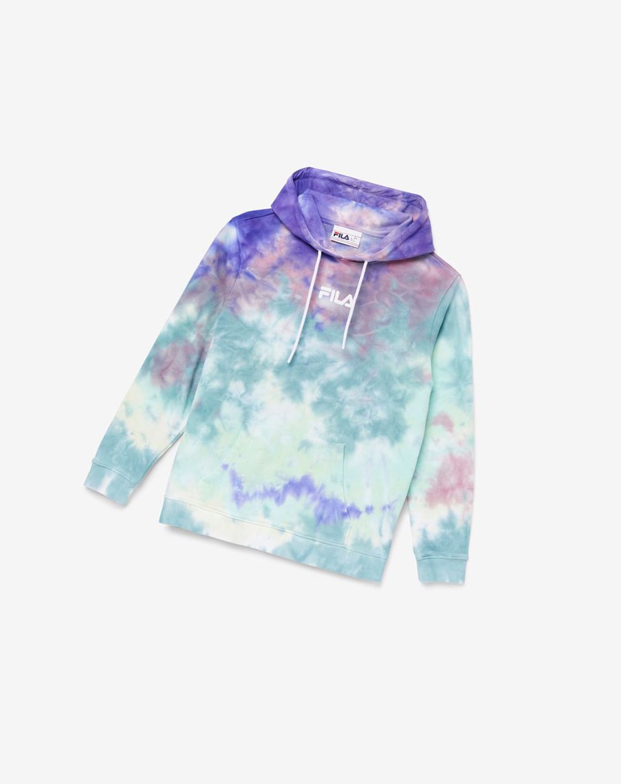 Fila Aerolynn Tie Dye Hoodie Niebieskie | DJGSZ-2059