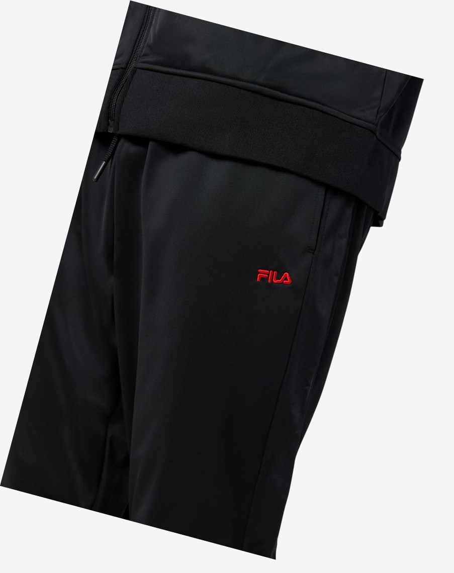 Fila Albania Track Pant Czarne Czerwone | GTSBC-4725