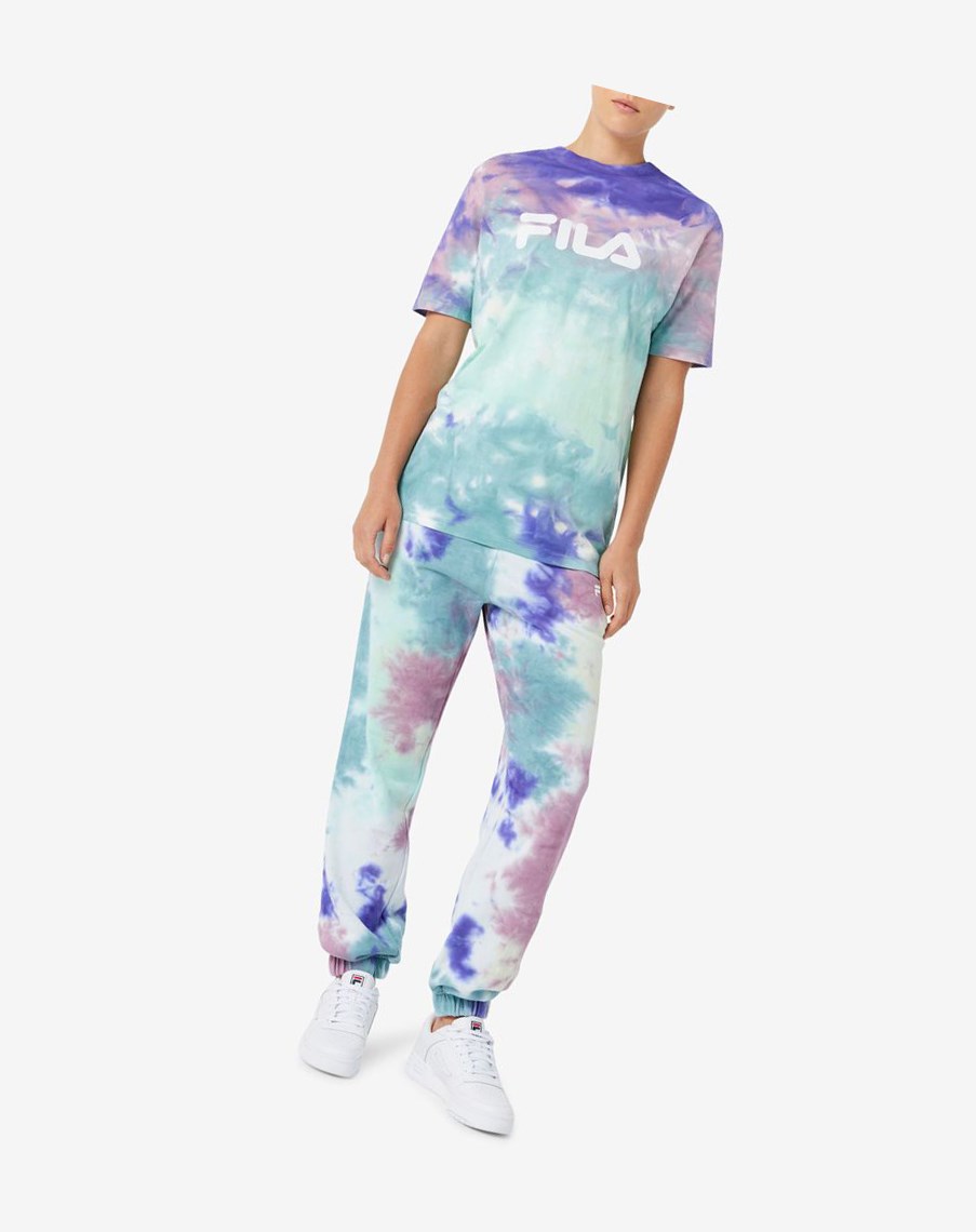 Fila Alivia Tie Dye Tee Niebieskie | BNXUP-3507