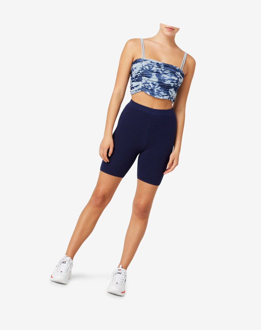 Fila Allannis Crop Tank Niebieskie | HJQXG-6519