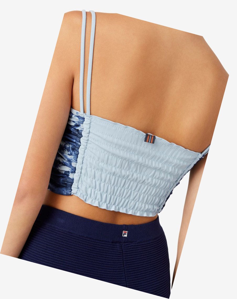 Fila Allannis Crop Tank Niebieskie | HJQXG-6519