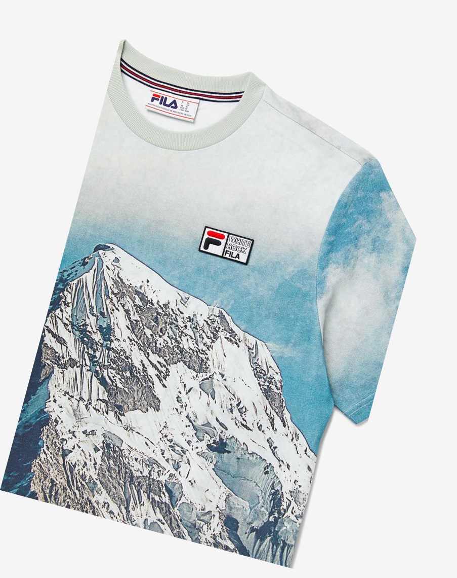 Fila Alps Tee Białe Czarne | ZRVKQ-2130