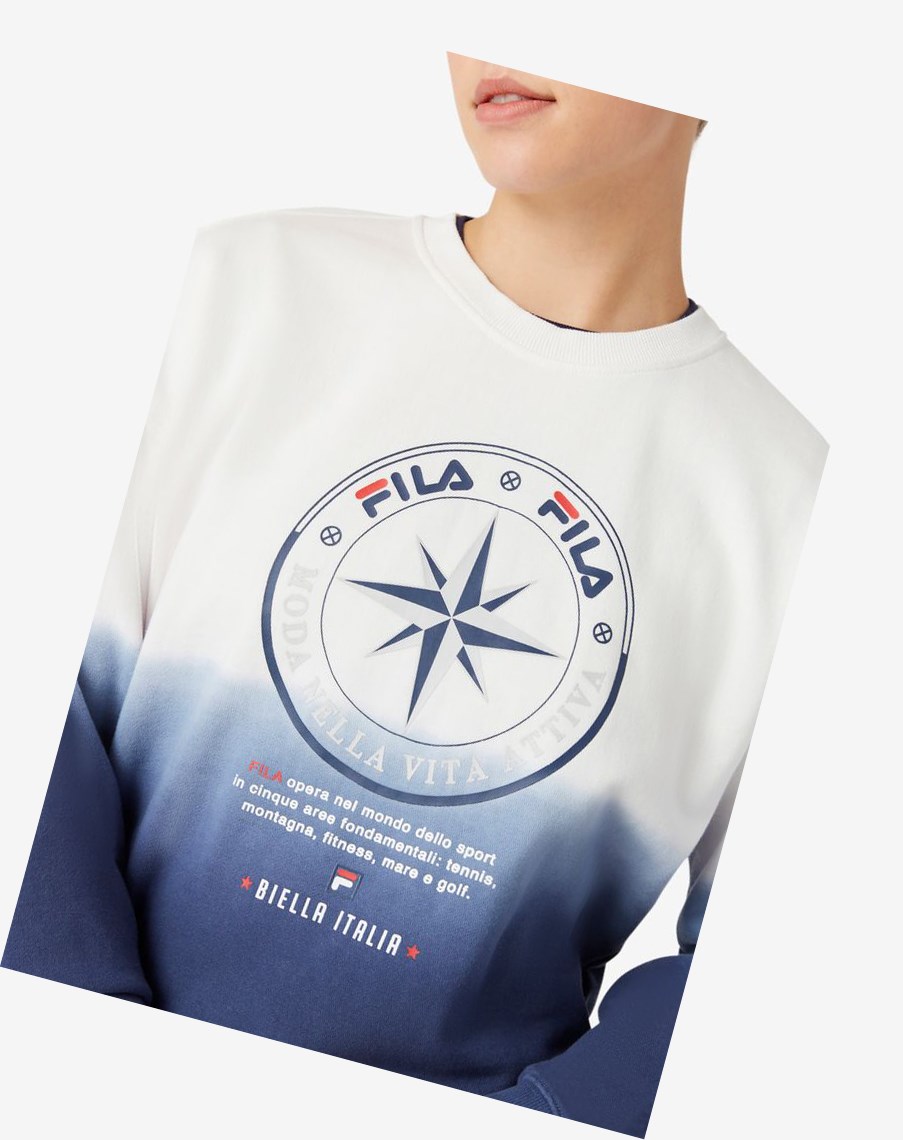 Fila Angus Sweatshirt Białe | BHPFK-3792