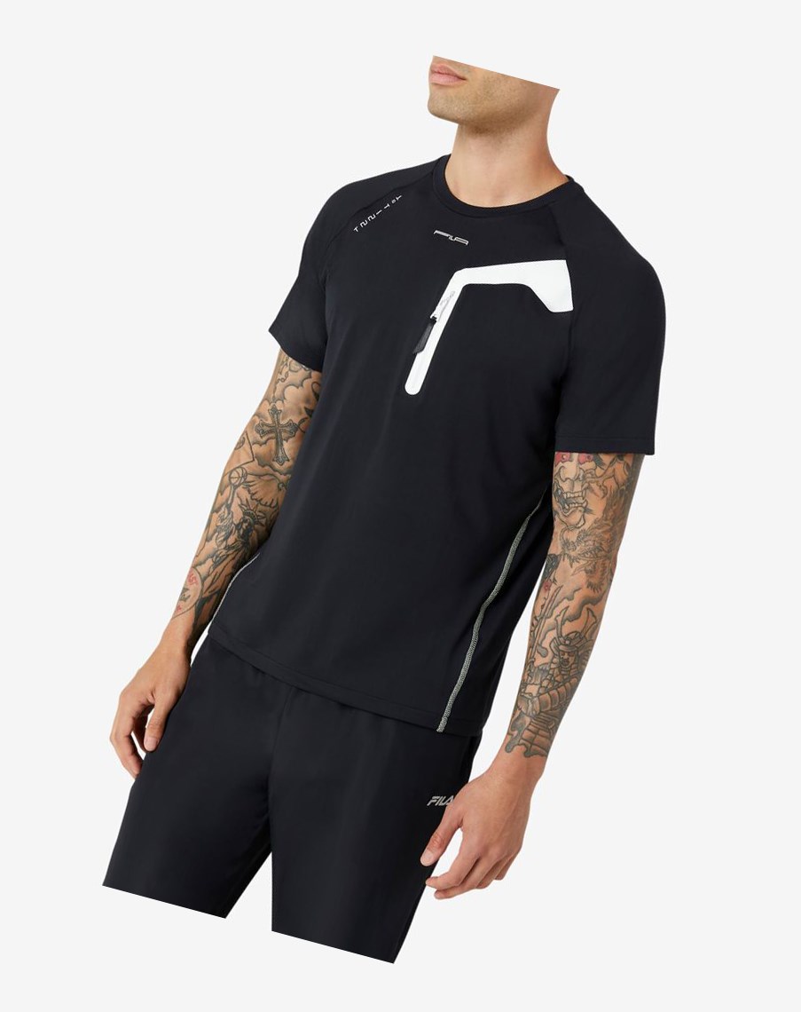 Fila Arcturus Tee Czarne Białe | RGKQU-8946