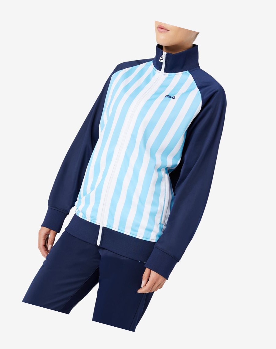 Fila Argentina Track Jacket Granatowe Białe | MVDGU-4586