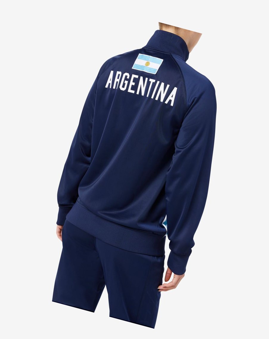 Fila Argentina Track Jacket Granatowe Białe | MVDGU-4586